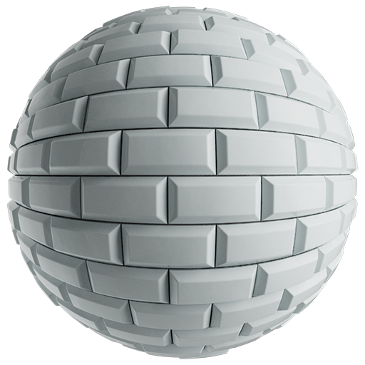 Ceramic Tiles Beveled 001 LightBluishGrey 100cm Disp 1.2cm