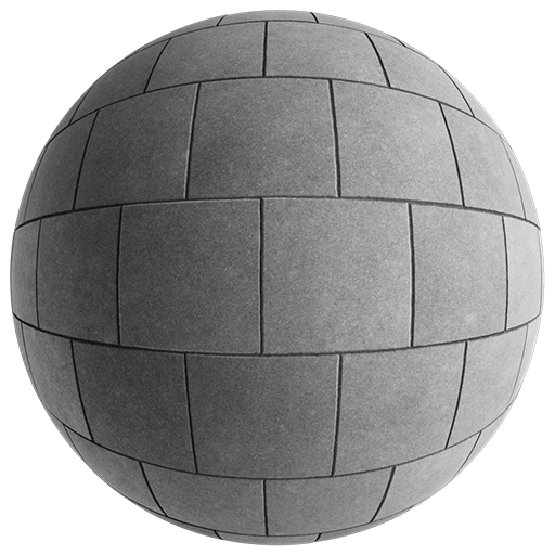 Concrete Tiles Runningbond 002 Grey 1000cm Disp 0.8cm