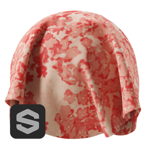 Watercolor Stretch Polyamide Floral Fabric 20cm Disp 0.04cm