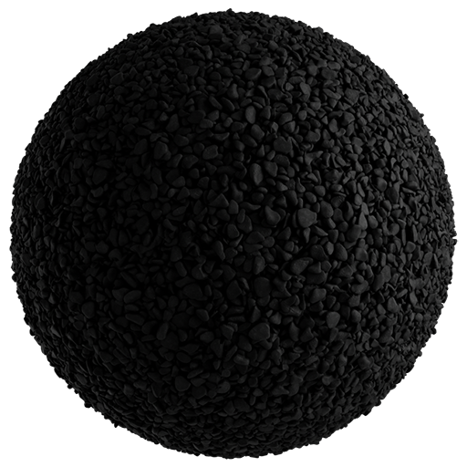 Gravel Pebble 001 Black 200cm Disp 3cm