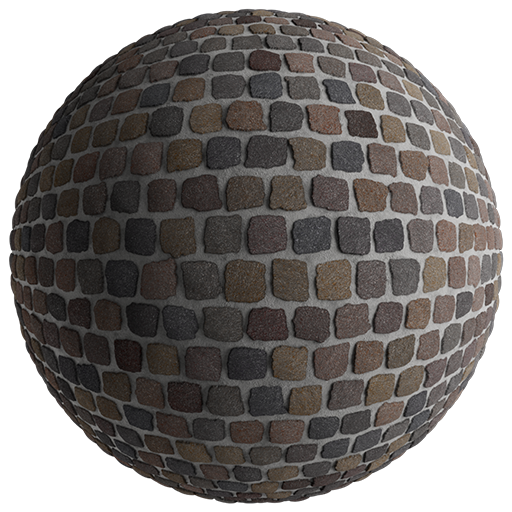 Cobbled Pavement 001 Runningbond 1000cm Disp 1.0cm