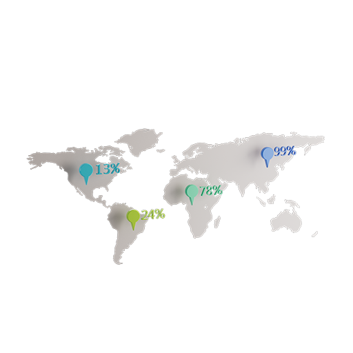 World Map Chart - Animatable