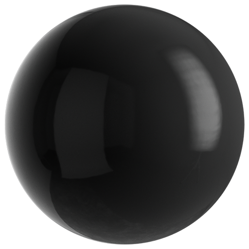 Plastic Glossy 002 Black 15cm