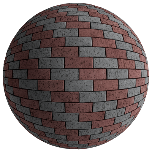 Concrete Tiles Runningbond 001 Mixed 800cm Disp 1.5cm