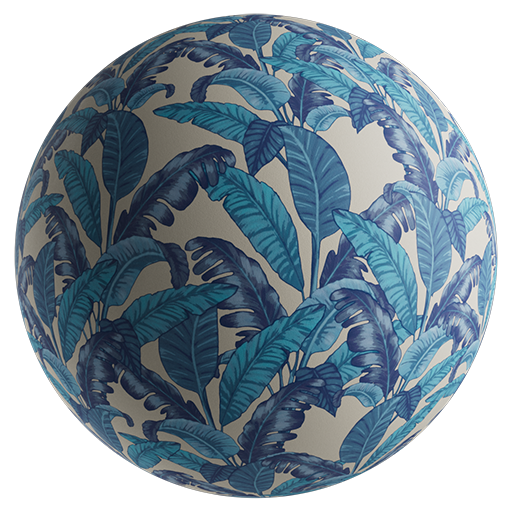 Wallpaper Printed Pattern 03 Blue 200cm