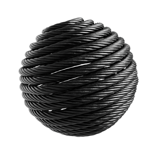 Steel Rope Small 01 Black 3cm Disp 0.1cm