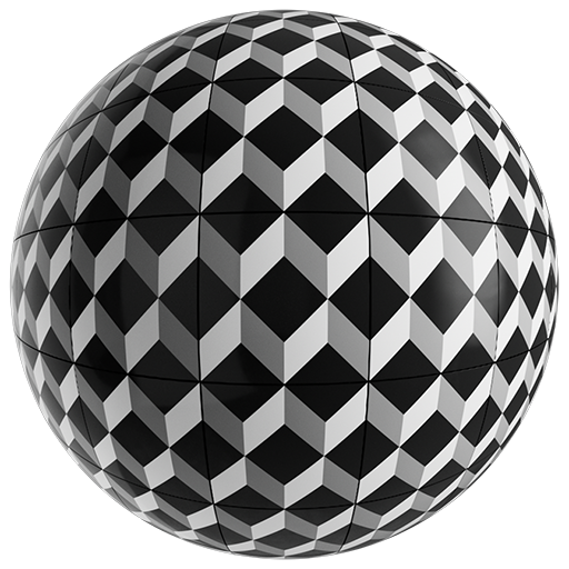 Ceramic Tiles Pattern 002 Escher 100cm Disp 0.25cm