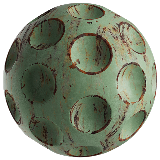 Metal Paint Rusted Edges 001 Green 80cm