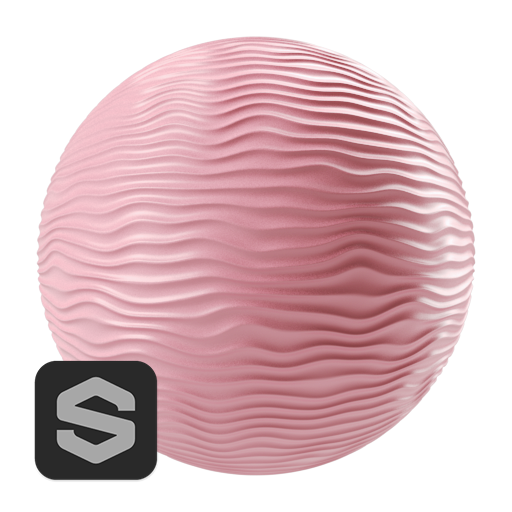 Plastic Stripes Wavy 20cm Disp 0.2cm