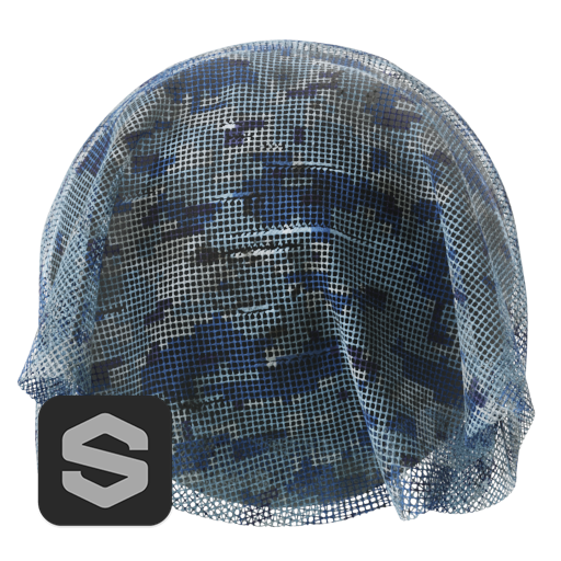 Tactical Mesh Scarf Oceanic Digital Camouflage 50cm Disp 0.1cm