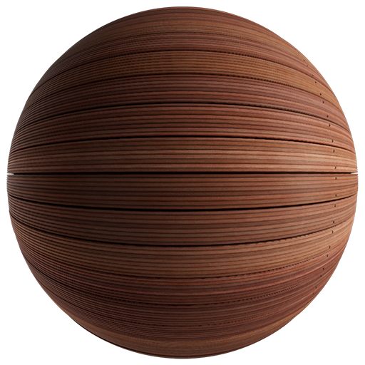 Wood Deck 001 DarkBrown 300cm Disp 2.5cm
