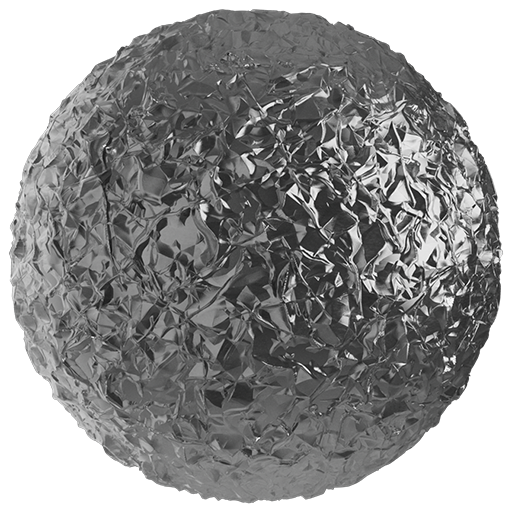 Metal Aluminum Foil Crumbled 001 50cm