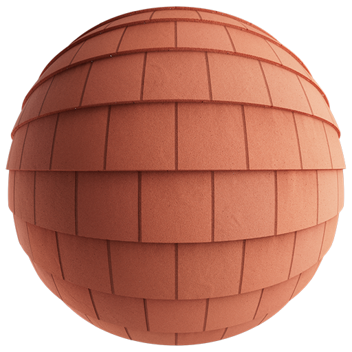 Rooftiles Flat 001 Terracotta 240cm Disp 3.3cm