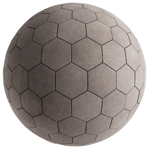Concrete Tiles Honeycomb 001 Reddishgrey 800cm Disp 0.75cm