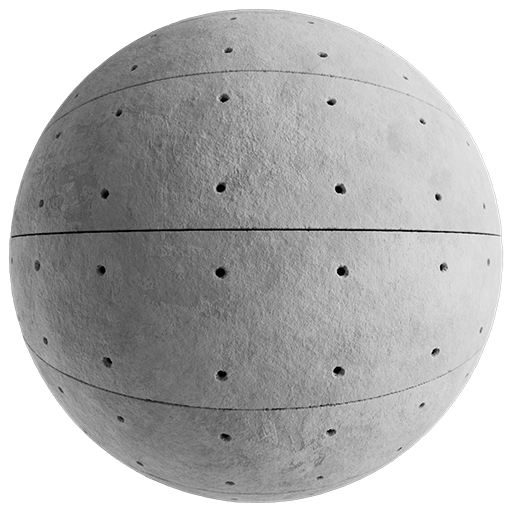 Concrete Panel 002 Neutral 300cm Disp 3.0cm