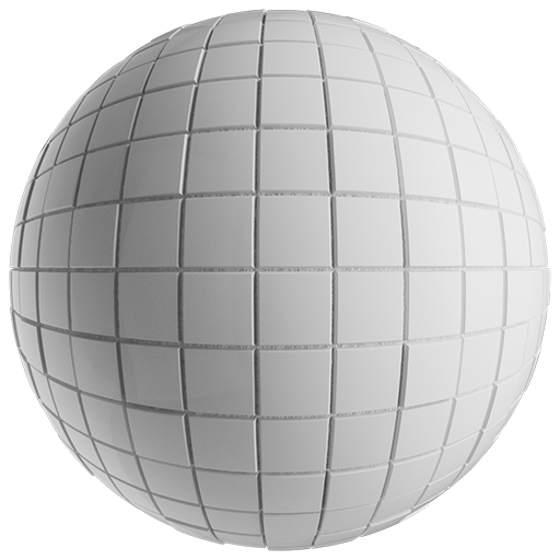 Ceramic Tiles Smooth 001 White 140cm Disp 0.5cm