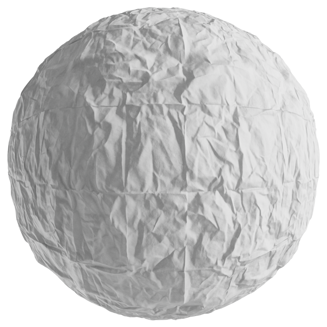 Paper Wrinkled 03 White 30cm Disp 1.0cm