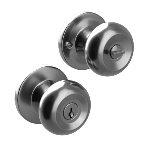 Door Knob 010 Round - Keyed