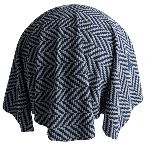 Woven 001 White-MediumBlue 100cm