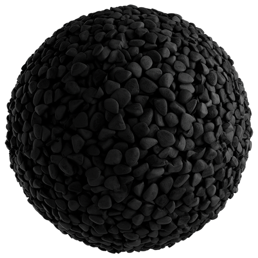 Gravel Smooth 001 Black 200cm Disp 4.5cm
