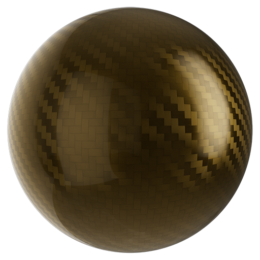 Carbon Fiber 02 Glossy Dyed Yellow 4cm