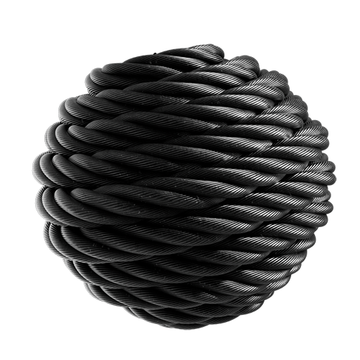 Steel Rope Large 01 Black 3cm Disp 0.15cm