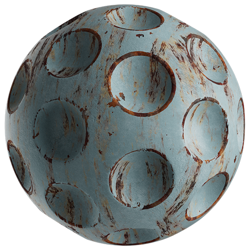 Metal Paint Rusted Edges 001 Blue 80cm