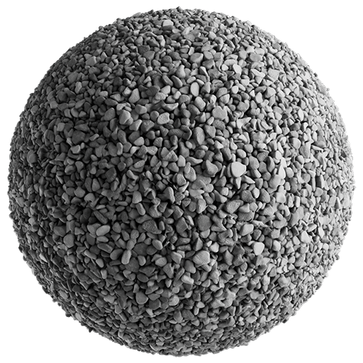 Gravel Pebble 001 White 200cm Disp 3cm