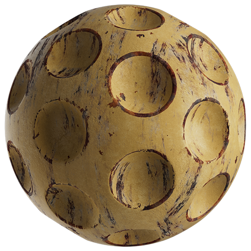 Metal Paint Rusted Edges 001 OldYellow 80cm