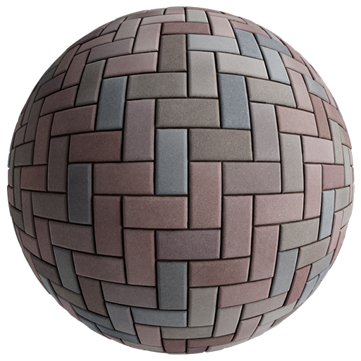 Concrete Tiles Herringbone 001 Mixed 800cm Disp 1.5cm