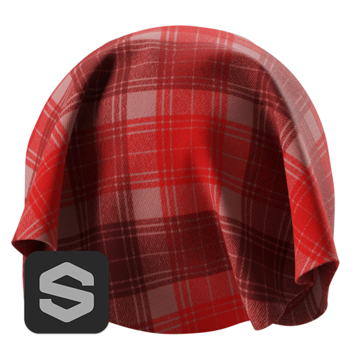 Tartan Fabric 25cm Disp 0.01cm