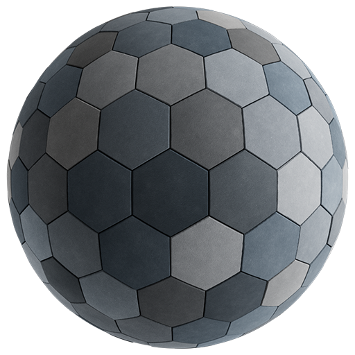 Concrete Tiles Honeycomb 001 Mixed 800cm Disp 0.75cm