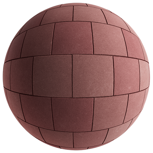 Concrete Tiles Runningbond 002 Red 1000cm Disp 0.8cm