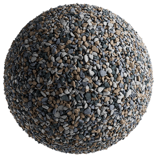 Gravel Pebble 001 Mixed 200cm Disp 3cm