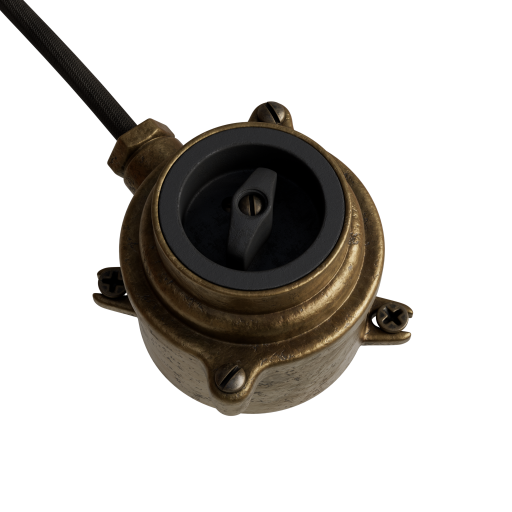 Vintage Brass Wall Switch