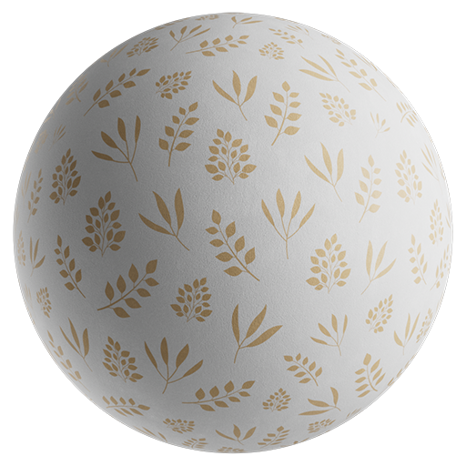 Wallpaper Printed Pattern 01 White 60cm