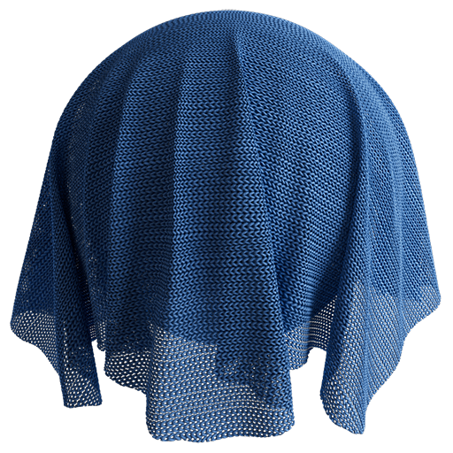 Wool Knit 02 Blue 100cm Disp 0.1cm