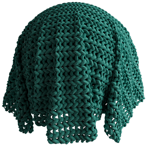 Wool Knit 01 Cyan 100cm Disp 1cm