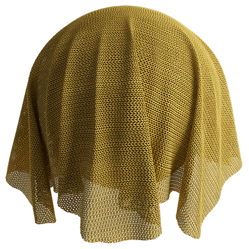 Wool Knit 02 Yellow 100cm Disp 0.1cm